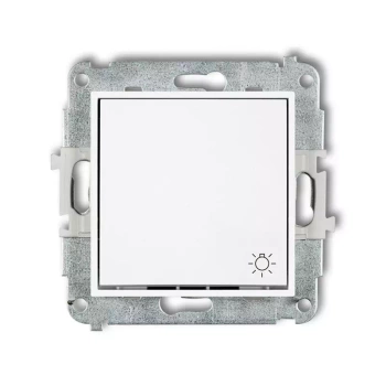 Mechanizm łącznika zwierny światło Karlik seria MINI 25MWP-5 kolor biały mat