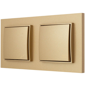 Włącznik światła schodowy i krzyżowy kolor złoty