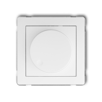 Mechanizm elektronicznego regulatora oświetlenia przyciskowo-obrotowego do współpracy z zasilaczami sterowanymi napięciem 1-10 V Karlik seria DECO DRO-3 kolor biały