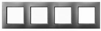Ramka poczwórna do łączników IP-44 seria ARIA kolor Szary mat symbol RH-4U/70