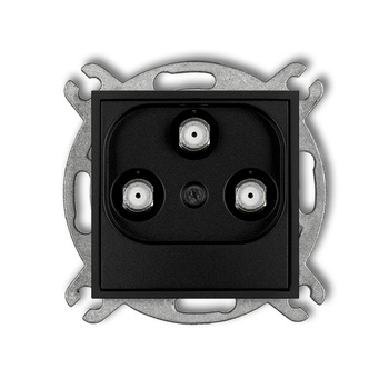 Mechanizm gniazda multimedialnego 3F DATA UPC Karlik seria ICON 12IGMU kolor czarny mat