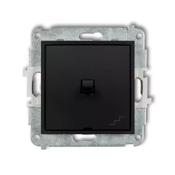 Mechanizm łącznika schodowego w stylu amerykańskim Karlik seria ICON 12IWPUS-3 kolor czarny mat