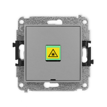 Mechanizm gniazda światłowodowego/optycznego pojedynczego, bez pola opisowego Karlik seria ICON 27IGOPBO-1 kolor szary mat