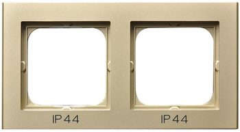 Ramka podwójna do łączników IP-44 seria SONATA kolor Szampański złoty symbol RH-2R/39