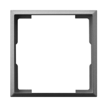Ramka ozdobna do gniazd: wtyczkowych pojedynczych, teleinformatycznych i ściemniaczy seria ARIA kolor Szary mat symbol RO-2U/70