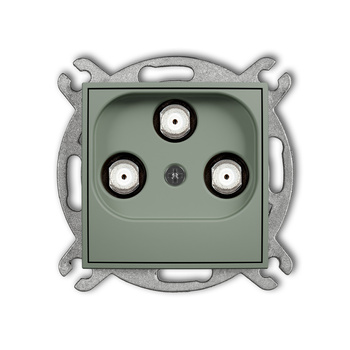 Mechanizm gniazda multimedialnego 3F DATA UPC Karlik seria ICON 61IGMU kolor szałwiowy