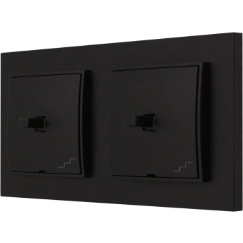Włącznik światła Dwa schodowe usa kolor czarny mat