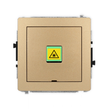 Mechanizm gniazda światłowodowego/optycznego pojedynczego, bez pola opisowego Karlik seria DECO 8DGOPBO-1 kolor złoty metalik