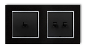 Włącznik światła pojedynczy i podwójny usa kolor czarny mat/srebrny