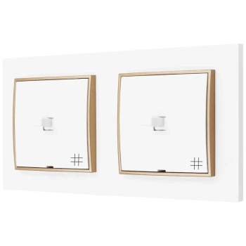 Włącznik światła Dwa krzyżowe usa kolor biały/złoty