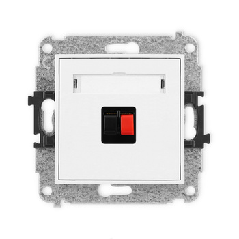Mechanizm gniazda głośnikowego pojedynczego Karlik seria ICON IGG-1 kolor biały