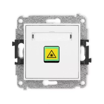 Mechanizm gniazda światłowodowego/optycznego pojedynczego Karlik seria ICON 25IGOP-1 kolor biały mat