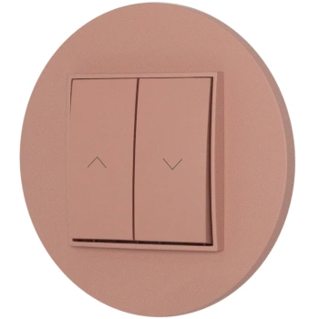 Włącznik roletowy z blokadą z ramką okrągłą seria MINI kolor łososiowy