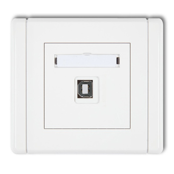 Gniazdo pojedyncze USB A-B 2.0 Karlik seria FLEXI FGUSB-3 kolor biały