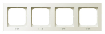 Ramka poczwórna do łączników IP-44 seria SONATA kolor Ecru symbol RH-4R/27