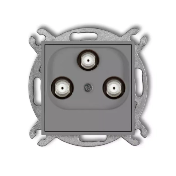 Mechanizm gniazda multimedialnego 3F DATA Vectra Karlik seria MINI 27MGMV kolor szary mat