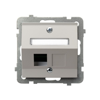 Obudowa gniazda pojedynczego typu Keystone skośna seria SONATA kolor Kaszmir symbol GPK-1RS/p/82