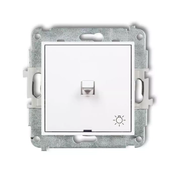 Mechanizm łącznika zwierny światło w stylu amerykańskim Karlik seria MINI 25MWPUS-5 kolor biały mat