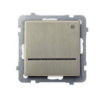 Łącznik krzyżowy z podświetleniem niebieskim seria SONATA NOWE SREBRO kolor Nowe srebro symbol ŁP-4RMS/m/44