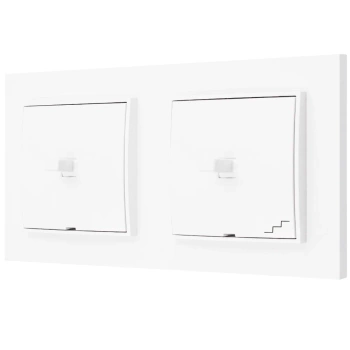 Włącznik światła pojedynczy i schodowy usa kolor biały