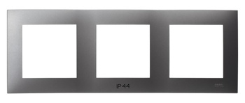 Ramka potrójna do łączników IP-44 seria SZAFIR kolor Szary mat symbol RH-3Z/70