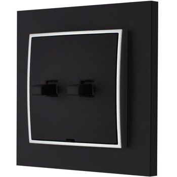 Włącznik roletowy styl usa karlik mini kolor czarny mat/srebrny