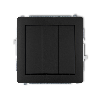 Mechanizm łącznika potrójnego Karlik seria DECO 12DWP-7 kolor czarny mat