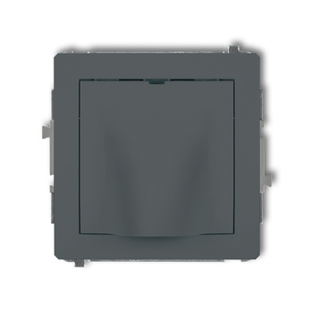 Mechanizm wypustu kablowego Karlik seria DECO 28DWPK kolor grafitowy mat