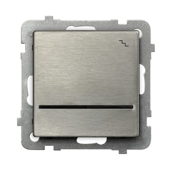 Łącznik schodowy z podświetleniem niebieskim seria SONATA STAL INOX kolor Stal inox symbol ŁP-3RMS/m/37