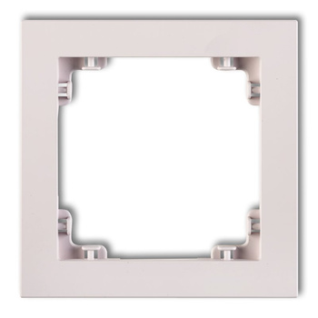 Ramka uniwersalna pojedyncza z tworzywa DECO Pastel Matt Karlik seria DECO 40DR-1 kolor pudrowy róż
