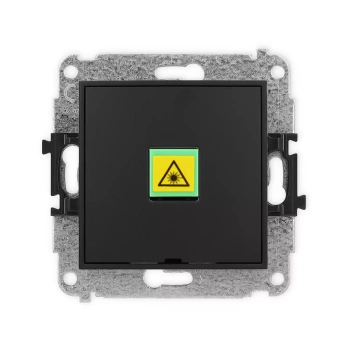 Mechanizm gniazda światłowodowego/optycznego pojedynczego, bez pola opisowego Karlik seria ICON 12IGOPBO-1 kolor czarny mat