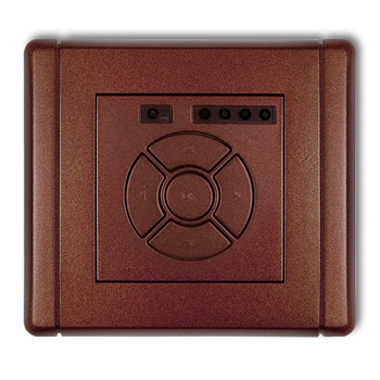 Elektronicznego sterownik roletowy sterowanie lokalne i pilotem Karlik seria FLEXI 9FSR-2 kolor brązowy metalik