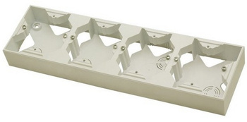 Puszka instalacyjna poczwórna seria ARIA kolor Ecru symbol PNP-4U/27