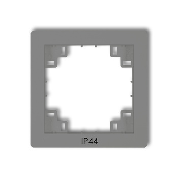 Ramka pośrednia do łączników IP44 Karlik seria DECO prod. uzupełniające 27DRPH kolor szary mat