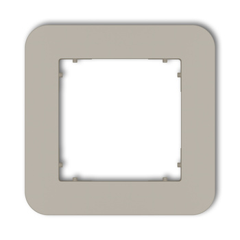 Ramka uniwersalna pojedyncza zaokrąglona z tworzywa Karlik seria MINI 60MRTZ-1 kolor taupe