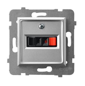 Gniazdo głośnikowe pojedyncze seria ARIA kolor Srebro symbol GG-1U/m/18