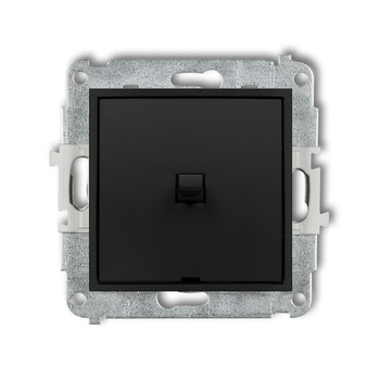 Mechanizm łącznika schodowego w stylu amerykańskim bez piktogramu Karlik seria ICON 12IWPUS-3.1 kolor czarny mat