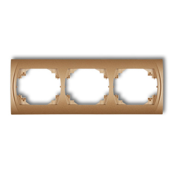 Ramka pozioma potrójna Karlik seria LOGO 8LRH-3 kolor złoty metalik