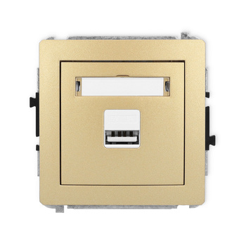 Mechanizm ładowarki USB pojedynczej USB A, 5W max., 5V, 1A Karlik seria DECO 29DCUSB-1 kolor złoty