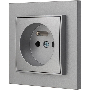 Gniazdo bezpieczne dla dzieci karlik mini kolor srebrny