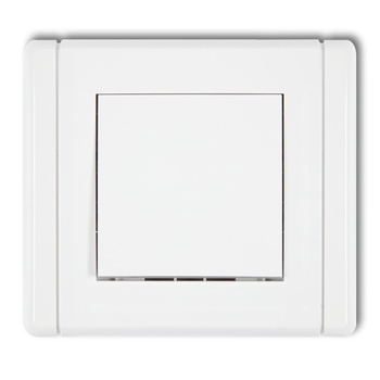 Łącznik zwierny, jednobiegunowy bez piktogramu Karlik seria FLEXI FWP-4.1 kolor biały