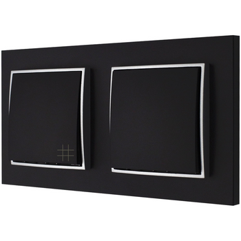 Włącznik światła pojedynczy i krzyżowy kolor czarny mat/srebrny