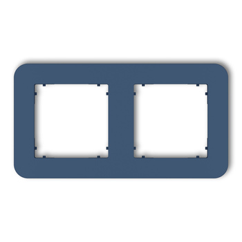 Ramka uniwersalna podwójna zaokrąglona z tworzywa Karlik seria MINI 64MRTZ-2 kolor navy blue