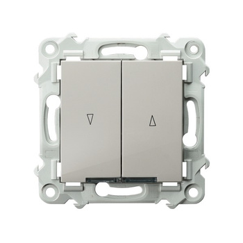 Łącznik żaluzjowy, zwierny z podświetleniem białym seria SZAFIR kolor Kaszmirowy beż symbol ŁP-7ZS/m/83