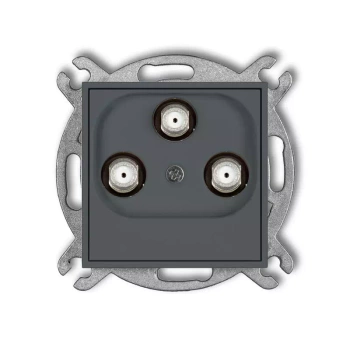 Mechanizm gniazda multimedialnego 3F DATA Vectra Karlik seria MINI 28MGMV kolor grafitowy mat