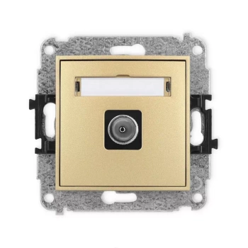 Mechanizm gniazda antenowego pojedynczego TV Karlik seria MINI 29MGTV-1 kolor złoty