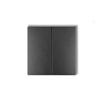 Klawisze podwójne do łączników DECO, ICON, MINI, FLEXI, komplet dwóch sztuk Karlik seria prod. uzupełniające 11DKL-2 kolor grafitowy