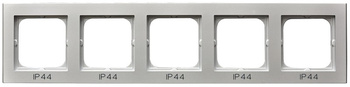 Ramka pięciokrotna do łączników IP-44 seria SONATA kolor Srebro mat symbol RH-5R/38