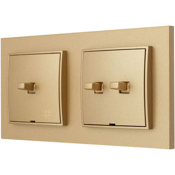 Włącznik światła podwójny i krzyżowy usa kolor złoty
