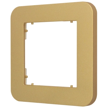 Ramka uniwersalna pojedyncza zaokrąglona z tworzywa Karlik seria MINI 29MRTZ-1 kolor złoty